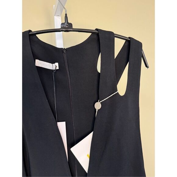 Maximilian NWT Streamline Sleeveless Midi Dress in Black Size 10 - Picture 5 of 11